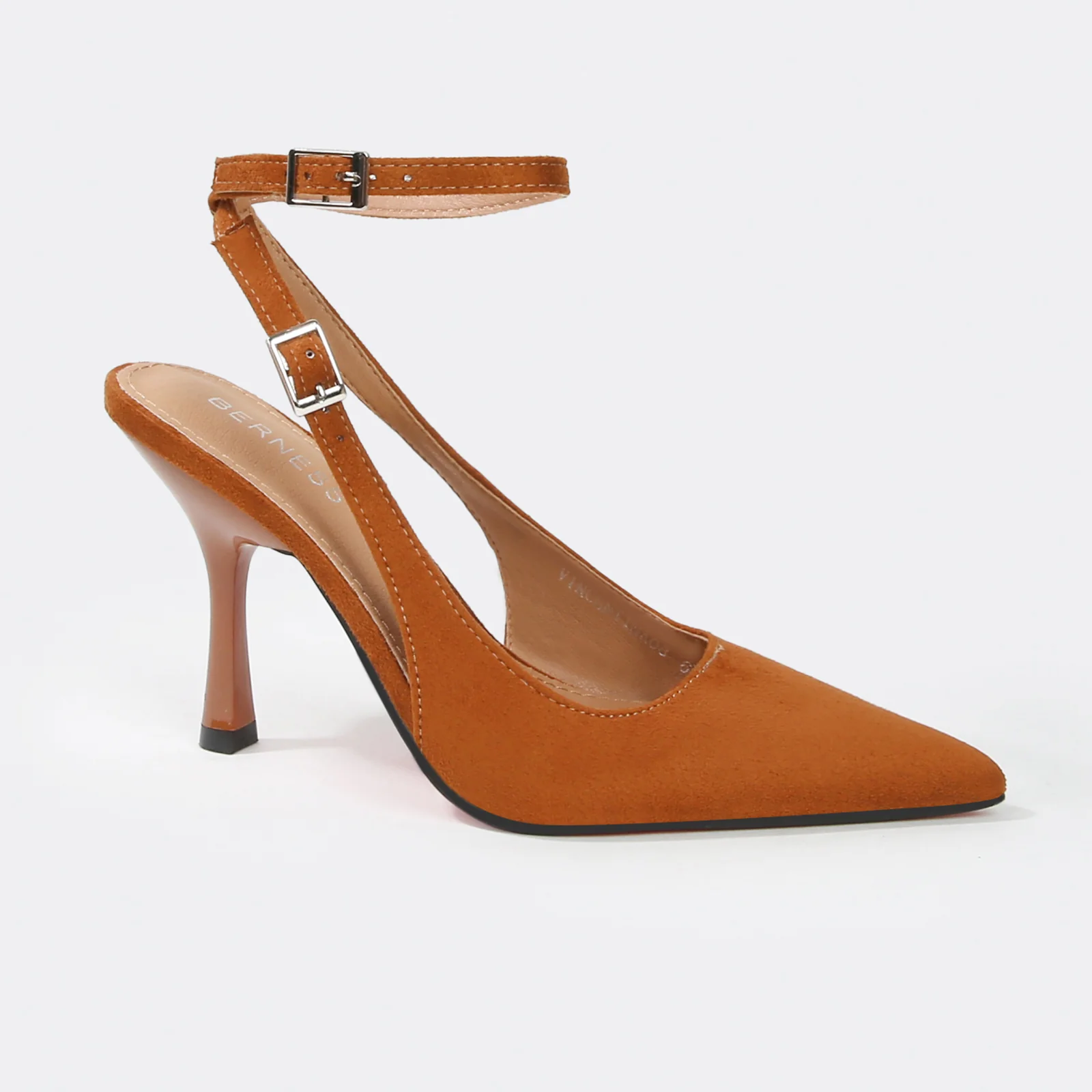 Vincentina Faux Suede Ankle Strap Slingback Heels - Image 11