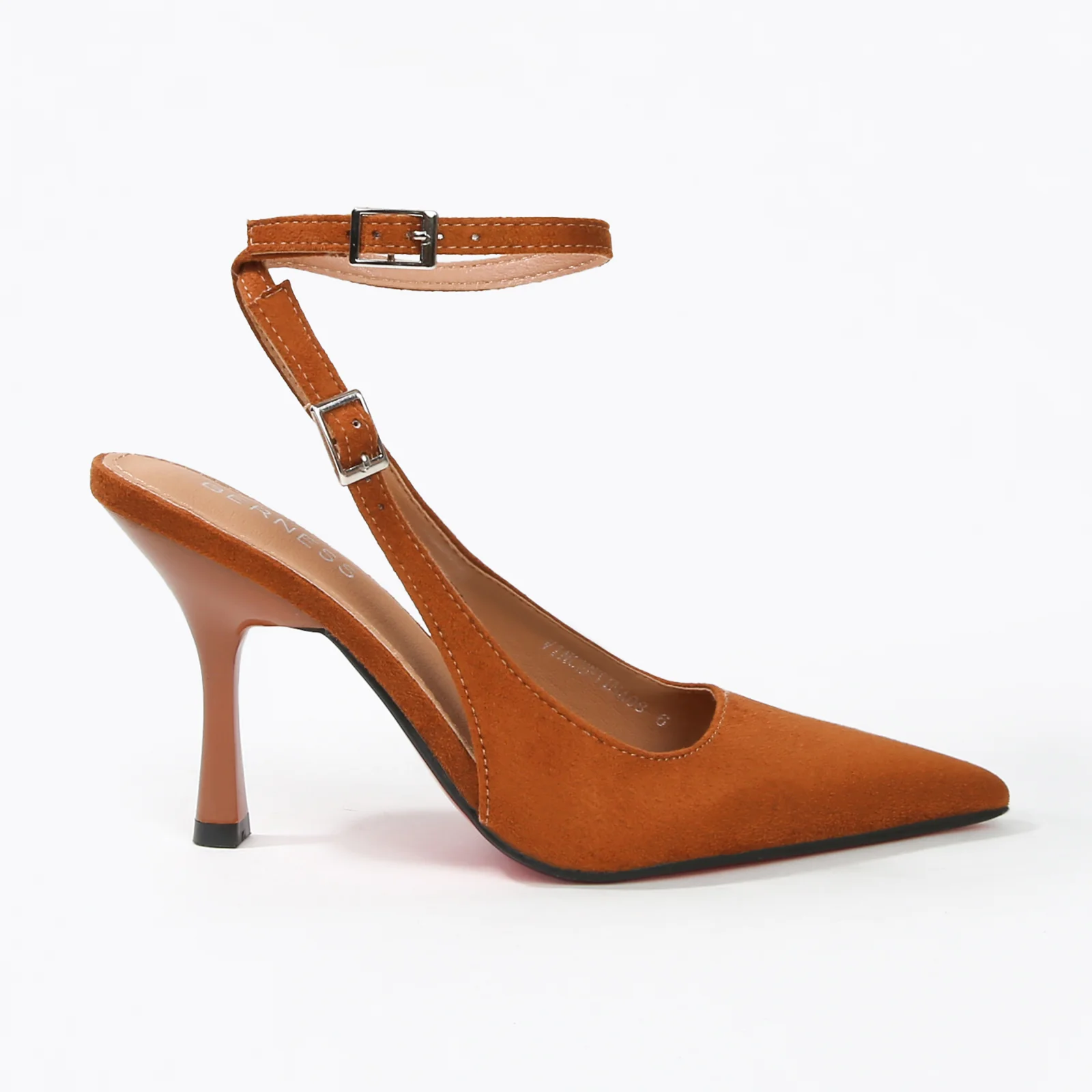 Vincentina Faux Suede Ankle Strap Slingback Heels - Image 12