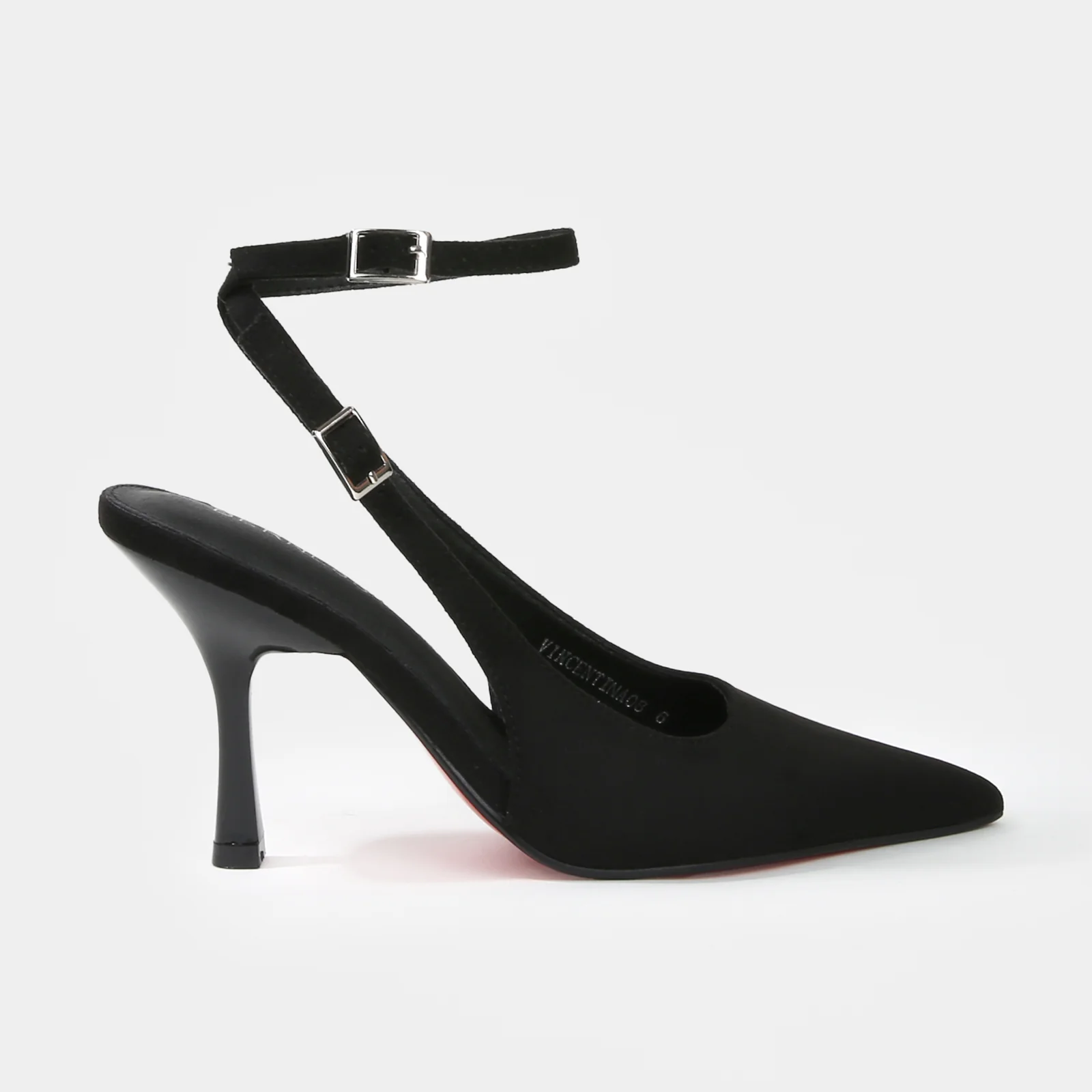 Vincentina Faux Suede Ankle Strap Slingback Heels - Image 17