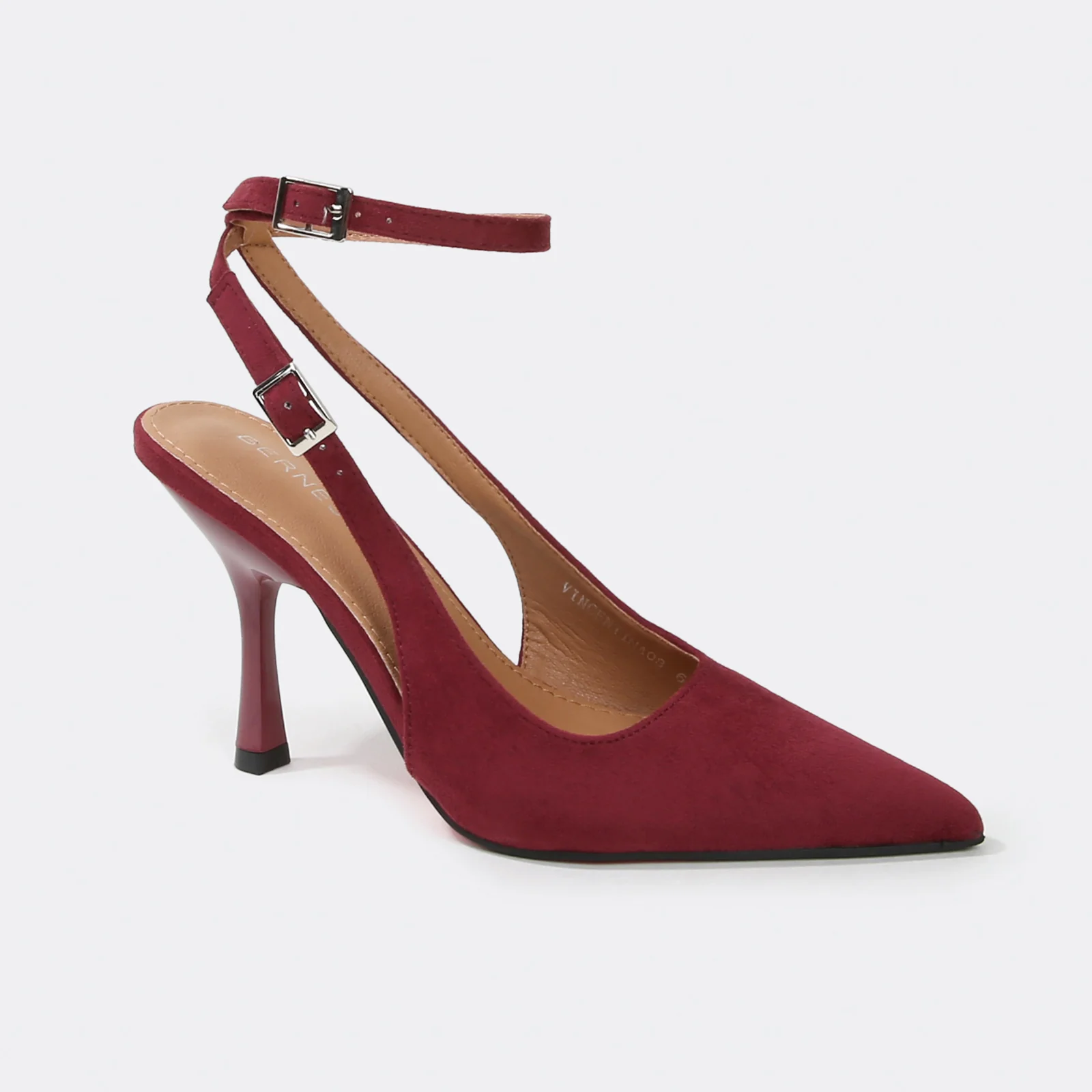 Vincentina Faux Suede Ankle Strap Slingback Heels - Image 6